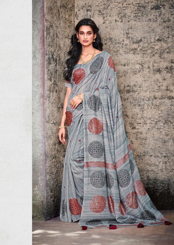 Sr Panama Soft Linen Wholesale Designer Saree Catalog
